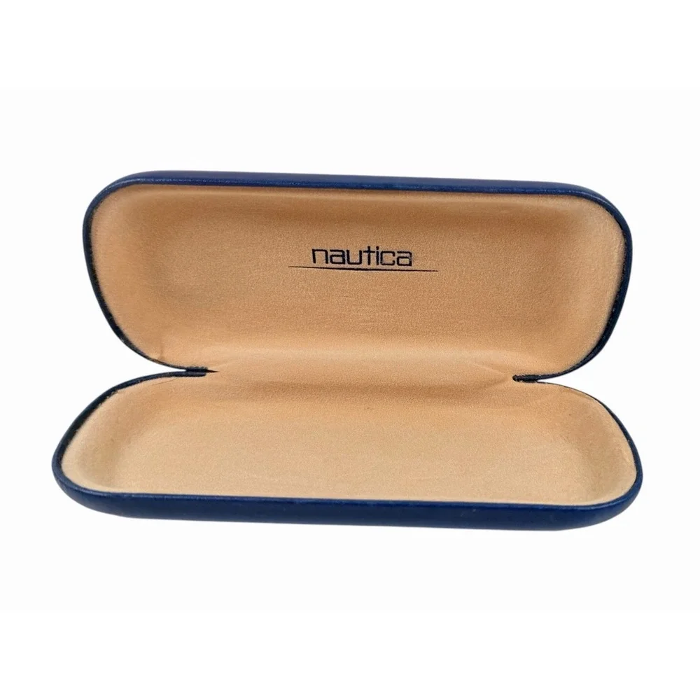 AUTHENTIC NAUTICA BLACK HINGED HARD EYEGLASSES CASE